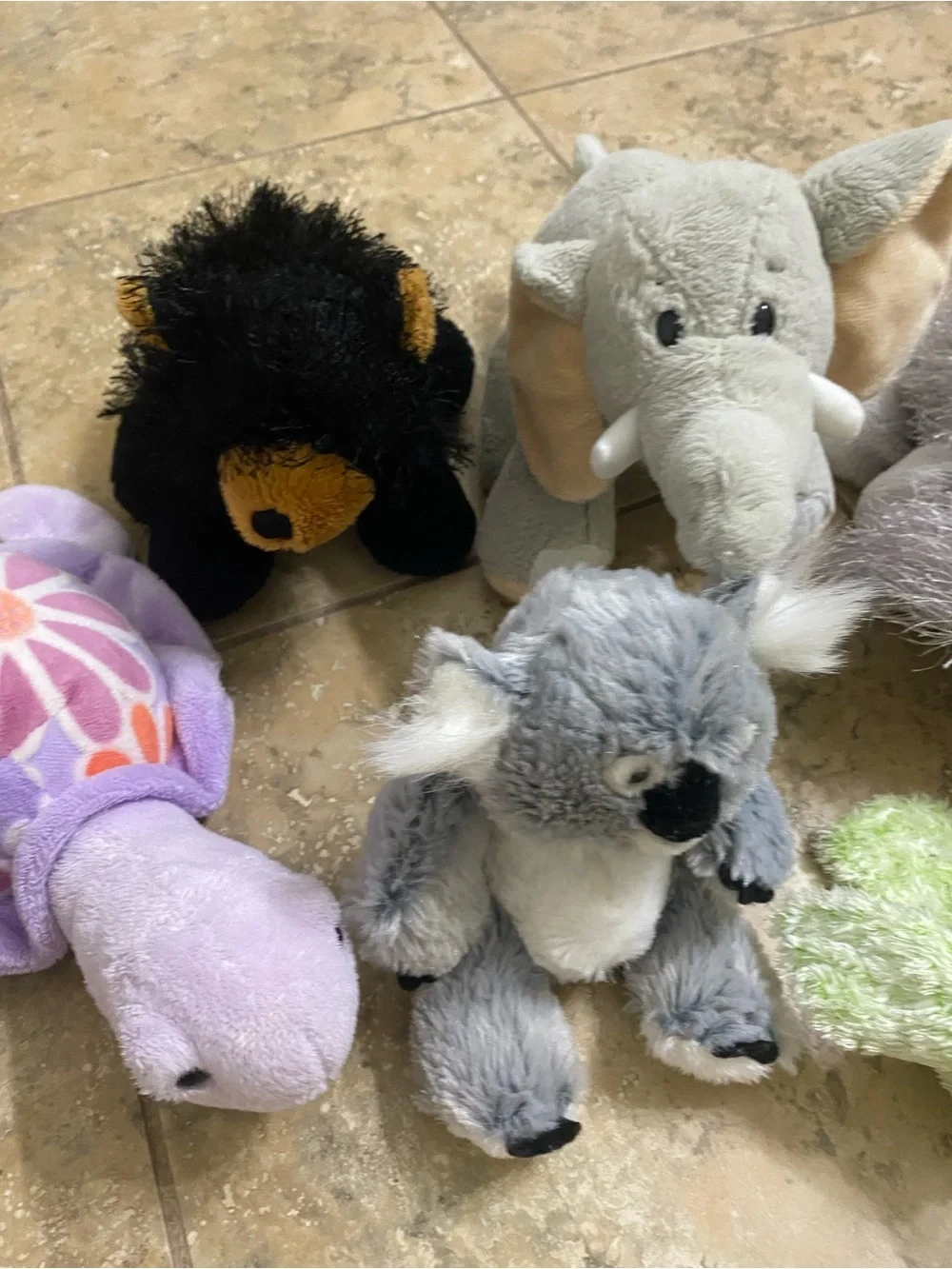 Lot of 6 Ganz Webkinz & Lil'Kinz Plush Toys Turtle, Bear, Koala, Elephants Bird